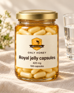 Royal jelly capsules · 420 mg · 100 capsules · sfeerbeeld