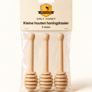 Kleine houten honingdraaier · 3 stuks · productfoto